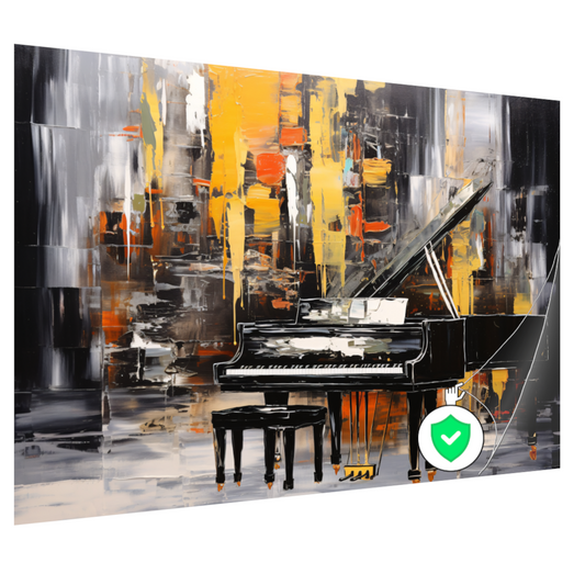 Abstracte Stadspiano in Kleur poster