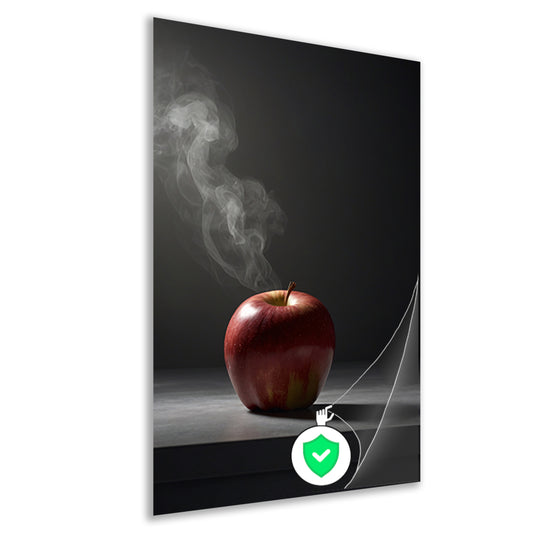 Appel en Rook - Minimalistisch Stilleven poster