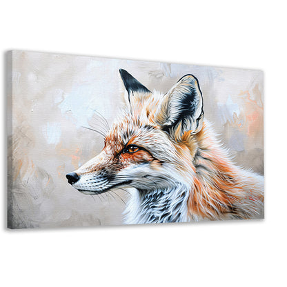 Gedetailleerd realistisch schilderij van een vos canvas