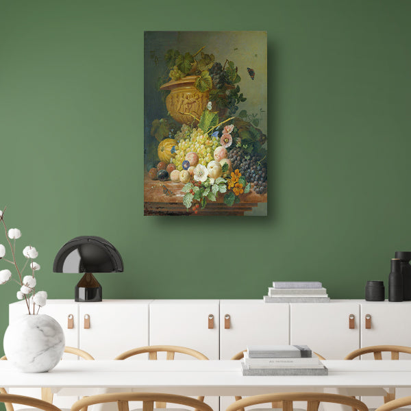 Stilleven met bloemen en vruchten - Eelke Jelles Eelkema poster