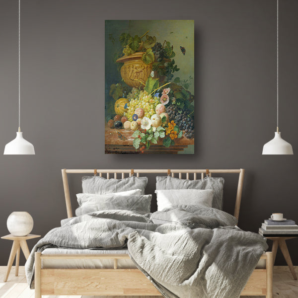 Stilleven met bloemen en vruchten - Eelke Jelles Eelkema poster