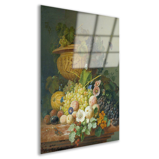 Stilleven met bloemen en vruchten - Eelke Jelles Eelkema Acrylglas