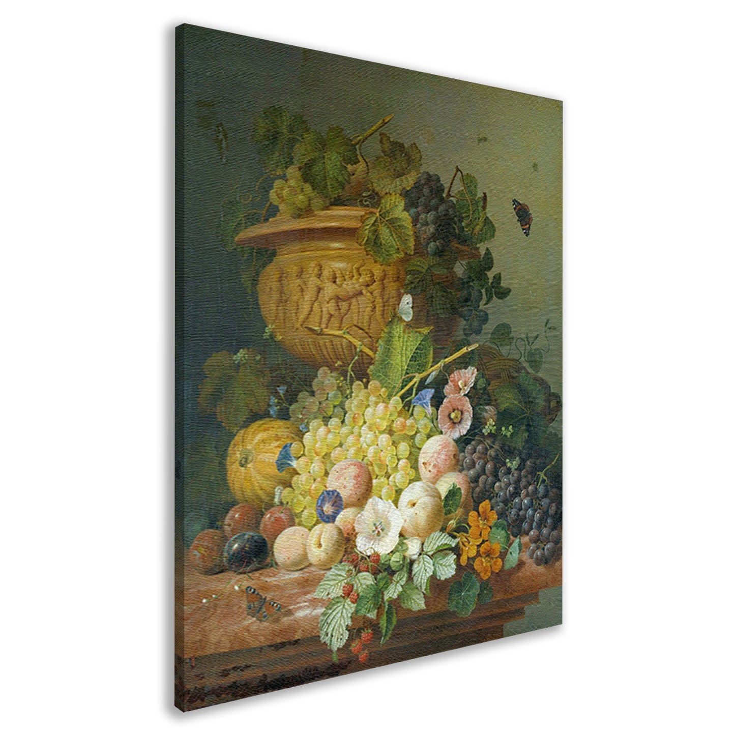 Stilleven met bloemen en vruchten - Eelke Jelles Eelkema canvas
