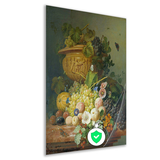 Stilleven met bloemen en vruchten - Eelke Jelles Eelkema poster
