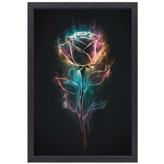 Abstracte Dans van Licht en Roos canvas met baklijst