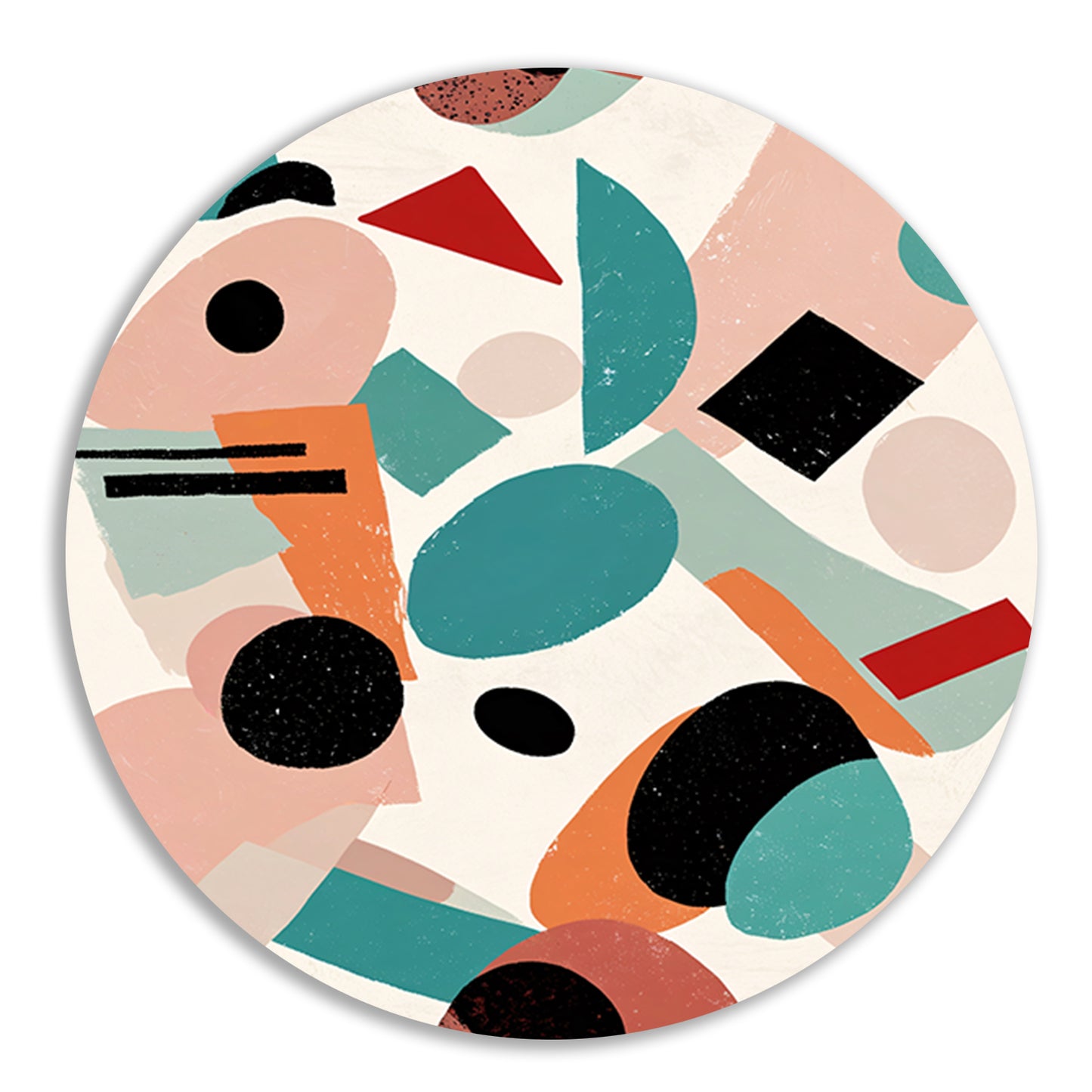 Abstracte geometrische vormen en kleuren schilderij forex muurcirkel