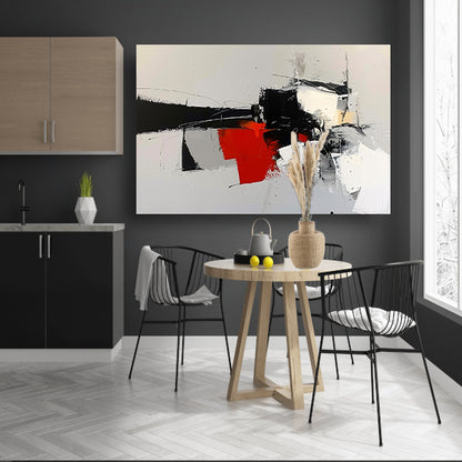 Abstracte skyline met dynamische vormen en kleuren acrylglas