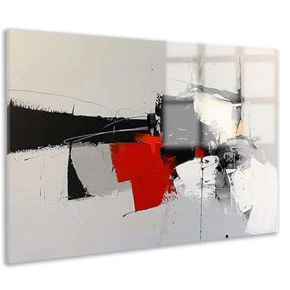 Abstracte skyline met dynamische vormen en kleuren acrylglas