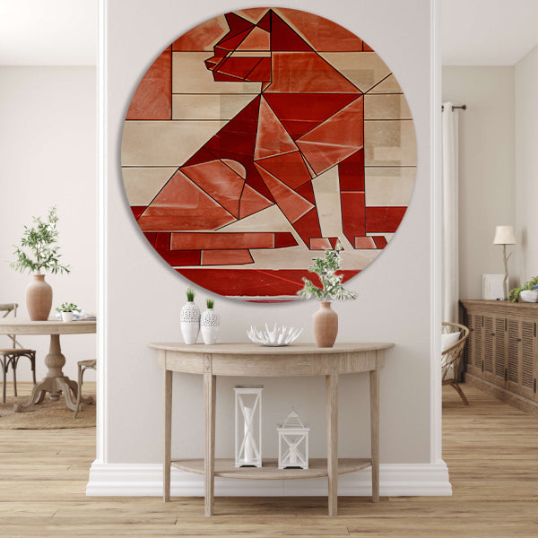 Abstracte kat in kubistische stijl forex muurcirkel