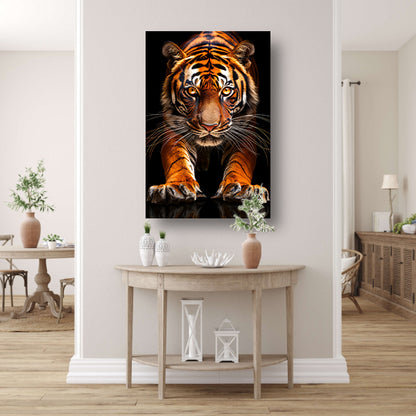 Portret van een Tijger in het Donker poster