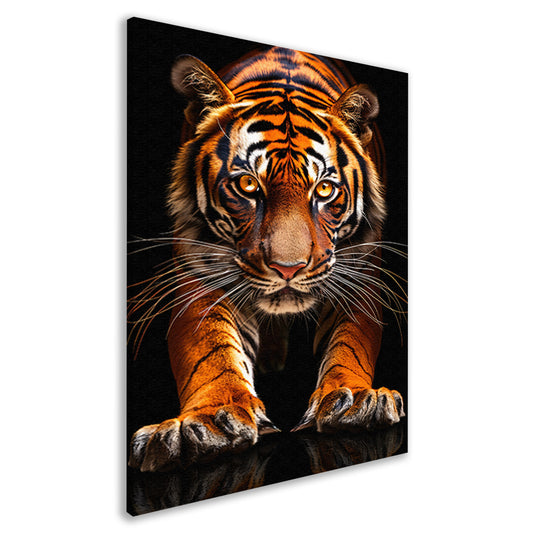 Portret van een Tijger in het Donker canvas