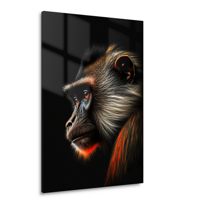Reflecterende Aap in Schaduw en Licht Acrylglas