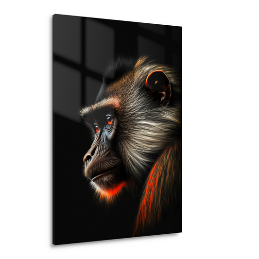Reflecterende Aap in Schaduw en Licht Acrylglas