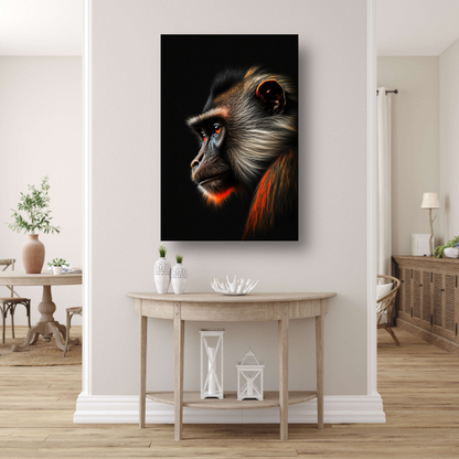 Reflecterende Aap in Schaduw en Licht poster