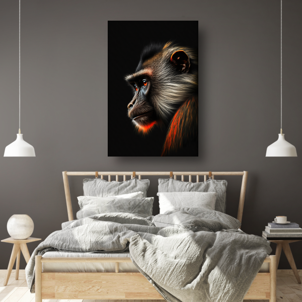 Reflecterende Aap in Schaduw en Licht poster