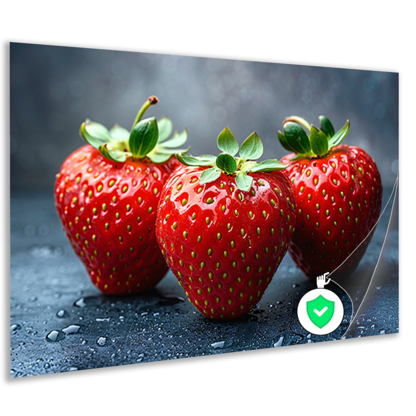 Glinsterende aardbeien poster