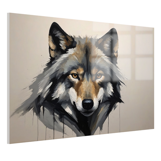 Essentie van de Wilde Geest - Wolvenportret acrylglas