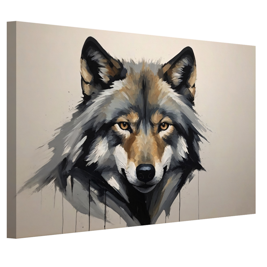 Essentie van de Wilde Geest - Wolvenportret canvas