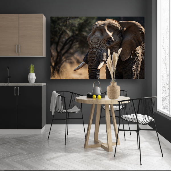 Prachtige close-up foto van een olifant poster