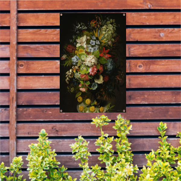 Een boeket bloemen in een vaas - Daniel Schultz tuinposter