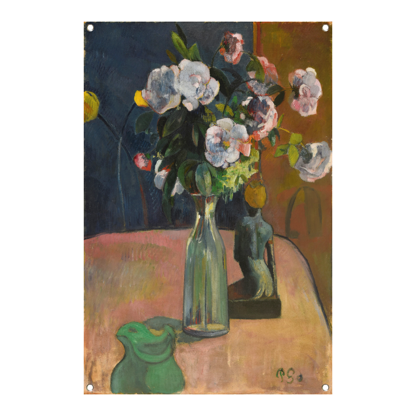 Rozen en beeldje - Paul Gauguin tuinposter