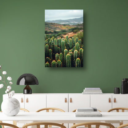 Cactussen in een berglandschap canvas