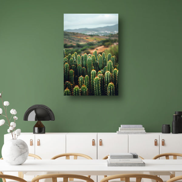 Cactussen in een berglandschap acrylglas