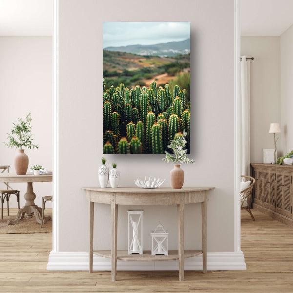 Cactussen in een berglandschap acrylglas