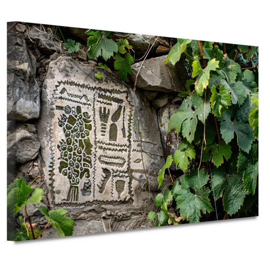 Steen met Natuurpatronen en Groen canvas