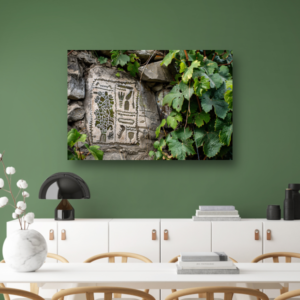 Steen met Natuurpatronen en Groen acrylglas