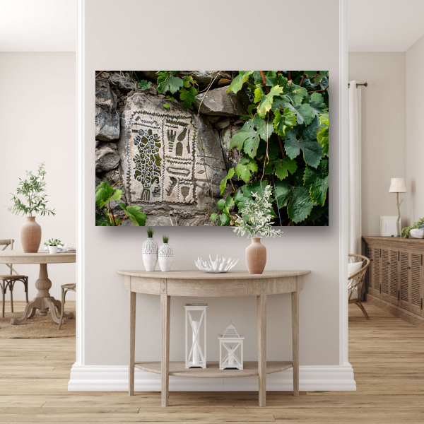 Steen met Natuurpatronen en Groen acrylglas