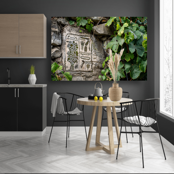 Steen met Natuurpatronen en Groen canvas