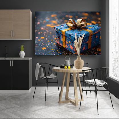 Minimalistisch Cadeau met Gouden Lint canvas