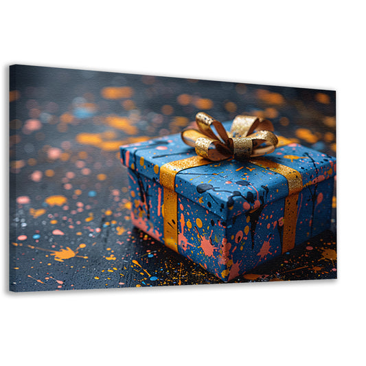 Minimalistisch Cadeau met Gouden Lint canvas