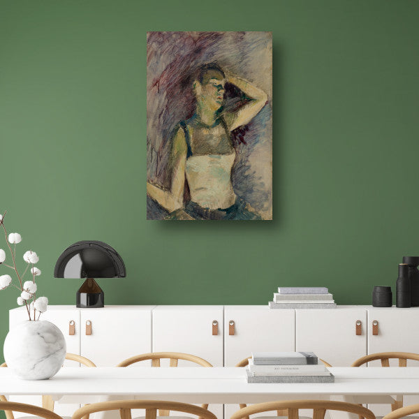 Danser studie - Henri de Toulouse-Lautrec canvas met baklijst