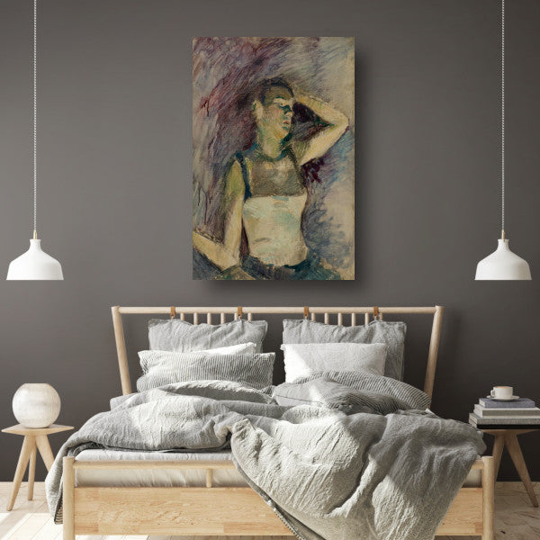 Danser studie - Henri de Toulouse-Lautrec canvas met baklijst