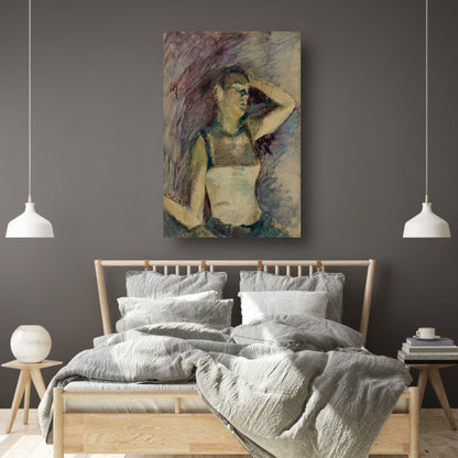 Danser studie - Henri de Toulouse-Lautrec canvas met baklijst