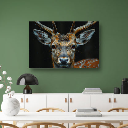 Sfeervol Hertenportret in Bos poster