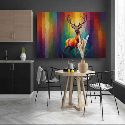 Abstract Kubistisch Hert in Kleur canvas