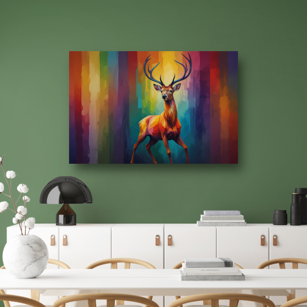 Abstract Kubistisch Hert in Kleur poster