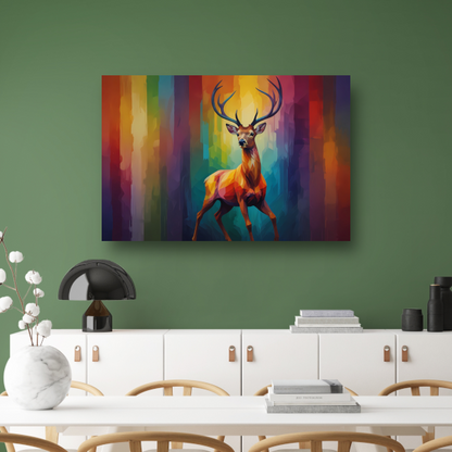Abstract Kubistisch Hert in Kleur poster