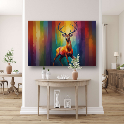 Abstract Kubistisch Hert in Kleur poster
