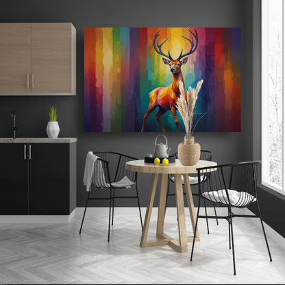 Abstract Kubistisch Hert in Kleur poster