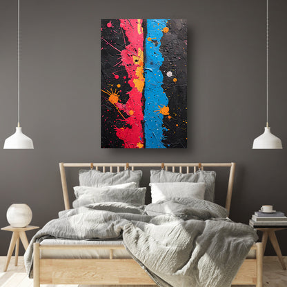 Abstract  met Kleurrijk Verfspatten poster