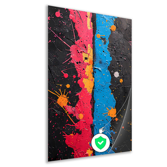 Abstract  met Kleurrijk Verfspatten poster