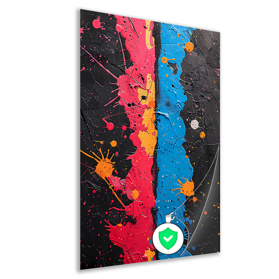 Abstract  met Kleurrijk Verfspatten poster