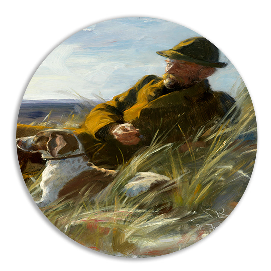 Meesterplanter C.F. Dahlerup met zijn jachthond - Ferdinand Heilbuth forex muurcirkel