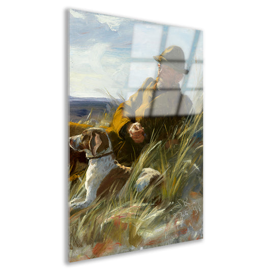 Meesterplanter C.F. Dahlerup met zijn jachthond - Ferdinand Heilbuth Acrylglas