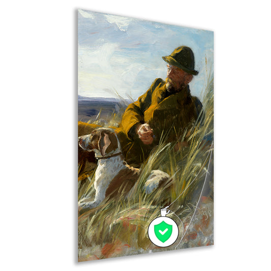 Meesterplanter C.F. Dahlerup met zijn jachthond - Ferdinand Heilbuth poster