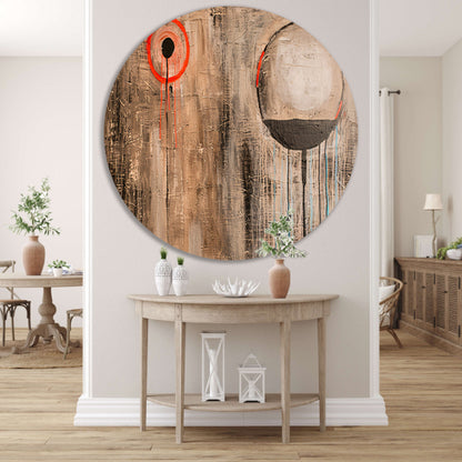 Abstract schilderij met cirkels en lijnen forex muurcirkel